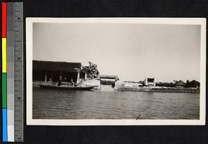 Boat along canal near Shaoxing, Khejiang, China, ca.1930-1940