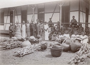 Brides with their wedding presents in Fumban, Cameroon