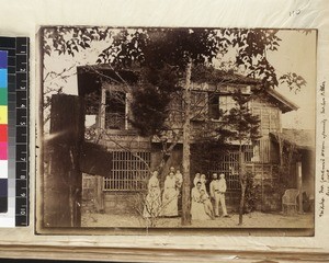 Missionary group and house, Nikko, Japan, 1888