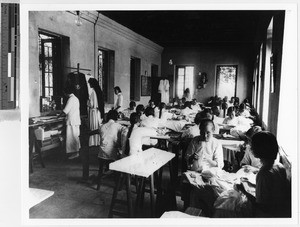 Vestment department industrial room, Hong Kong, China, ca. 1930