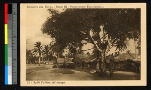 Mango tree shading houses, Kenya, ca.1927