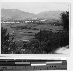 A view of the Soule Mission Valley in Soule, China, 1932