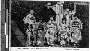 Young Japan pays a call on the Maryknoll Fathers, Japan, 1941