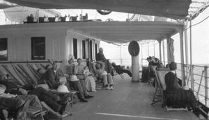 On the deck of ss. Koerber sailing for India, December 1907