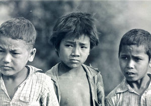 Nepal, Gorkha District. Children in Namjung, the working place for DSM/UMN Missionary Tove Mads