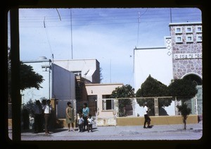 Group in front of the Church of Christ, Mexico