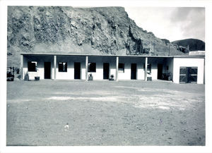 Five small houses is placed in the school yard to the Arabic women, who will seek the mission i