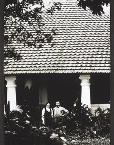 Rev. & Mrs Feil in front of the mission house in Wanyakulam