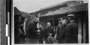 Mr. Lo Pa Hong with Chinese prisoner, Shanghai, China, 1935