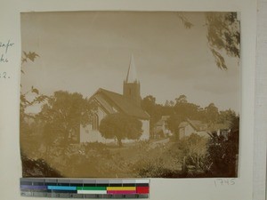 Betafo Church with surrounding houses, Betafo, Madagascar, 1922