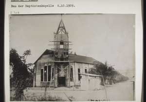 Cameroon, Duala: building the Baptist Chapel, 6th October 1909