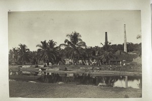 Tile-works in Putiarakal, seen from the canal