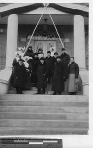 Visitor to Central hospital at Beijing, China, 1919