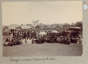 Shangali with his people in Moschi, Moshi, Tanzania, ca.1895-1905