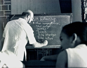 Missionary Jens Christian Olesen at the Youth Ministry, Ascension Lutheran Church, Cebu, the Ph