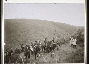 King Njoya returning from a journey