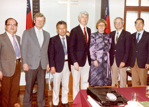 Taiwan Lutheran Church/TLC. Visit by Mission Secretaries at the Church Office, Taipei, 1982. Re