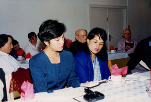 Democracy Conference in Denmark, 1995. From left: Margarita M. Huevos, the Philippines and Rita