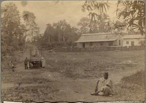 Car and store of the mining company, Nsawom