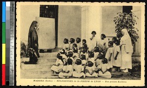 Girls at the mission school, Madūra, India, ca.1920-1940