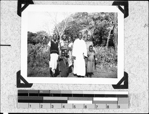 Kaisi and his family on his ordination day, Ipanya, Tanzania, 1935