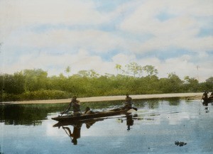 Canoes, Enyong Creek, Calabar, Nigeria, ca. 1930-1940