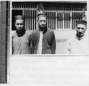 Student ahungs (mullahs) studying at mosque in Xining, Qinghai, China, 1936