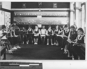 Students at the Maryknoll Academy at Dalian, China, 1935