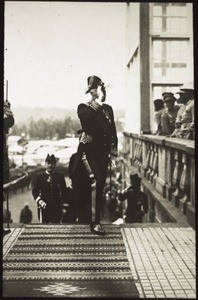 European displomats paying their respects to the Kaiser on the occasion of his coronation. Autumn 1930 in Addis-Abeba