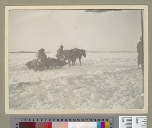 Journey by sledge, Manchuria, 1909