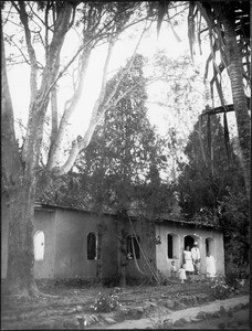 Missionary Guth and his family at the mission house, Gonja, Tanzania, 1927