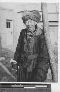 Typical style of winter clothing in Fushun, China, 1936