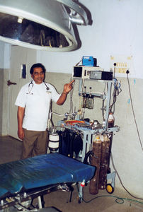 East Jeypore, Orissa, India. Anaesthetic equipment of the Operation Department, Christian Hospi