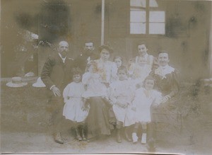 Gaignaire and Galland with their family, in Madagascar