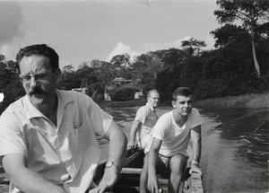 Alain Hutter on the Ogooue river, in Gabon