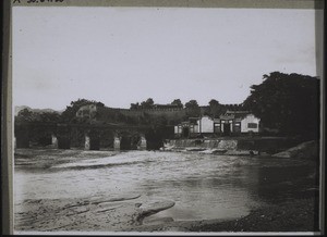 Fopin. The town wall, the bridge over the Fophin River, and the Temple of the Goddess of Mercy