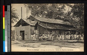 Congregation outside of church, Senegal, ca.1920-1940