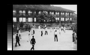 Volleyball game, Chengdu, Sichuan, China, 1937