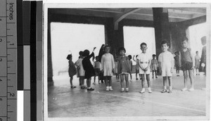 Kindergarten children at Kowloon School, Hong Kong, China, ca.1930