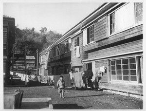 "Barracks for Repatriates"--caption on photograph