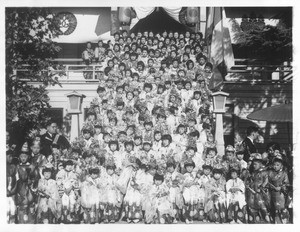 "Japanese Temple Ceremonies"--caption on photograph