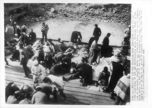 "First Aid for Enoshima Maru Survivors"--caption on photograph