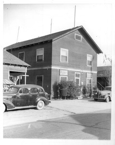 "The building housing the Japanese Society and Japanese South Coast Herald, pro-American-Japanese language newspaper, located on Tuna Street on Terminal Island."--caption on photograph