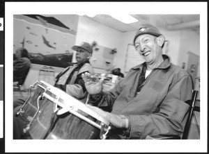 Man playing drum, Los Angeles, 1999