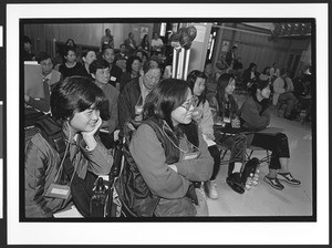 Audience made up of people of Chinese origin, Cameron House, Chinatown, San Francisco, California, 2002