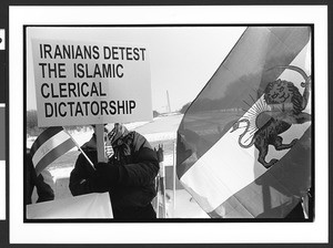 Iranian student demonstration against the Islamic Clerical Dictatorship, the Ellipse, Washington, D.C., 2002