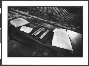 Angel Island Chinese immigrant detention center, dormitory room interior. San Francisco Bay, San Francisco, California, 2003