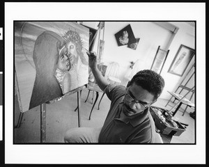 Man painting, Immanuel Church (Los Angeles, Calif.), 1996