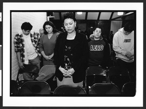 Members of the congregation praying, Sligo Baptist Church, 1610 Dennis Avenue,Silver Spring, Maryland, 2002