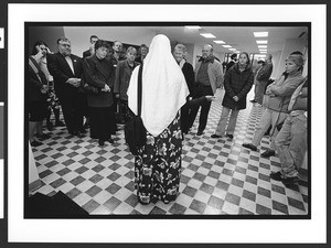 Open house for the new All Dulles Area Muslim Society (ADAMS) Mosque, Sterling, Viginia, 2002, 2pm